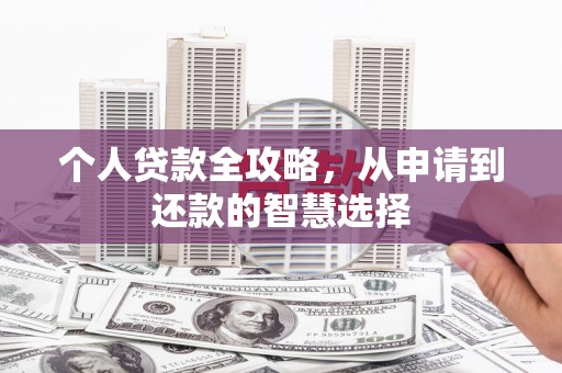 芗城个人贷款全攻略，从申请到还款的智慧选择
