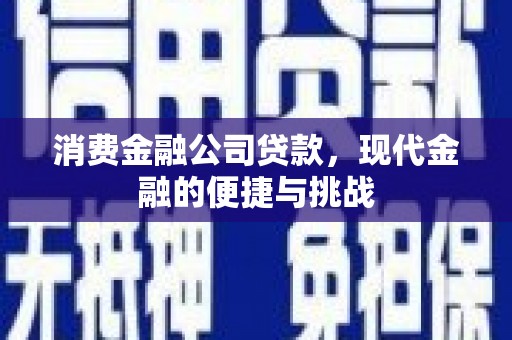 大兴安岭消费金融公司贷款，现代金融的便捷与挑战