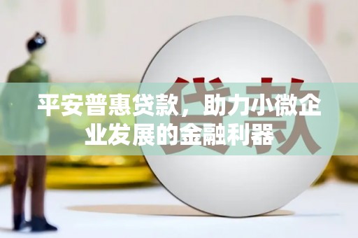 恒春平安普惠贷款，助力小微企业发展的金融利器