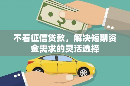 恒春不看征信贷款，解决短期资金需求的灵活选择