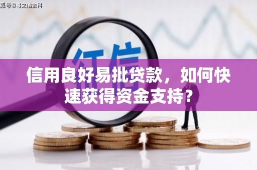 马边信用良好易批贷款，如何快速获得资金支持？