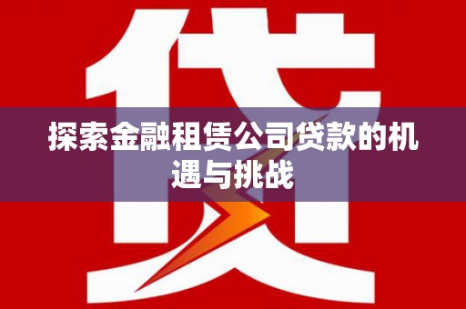 费县探索金融租赁公司贷款的机遇与挑战