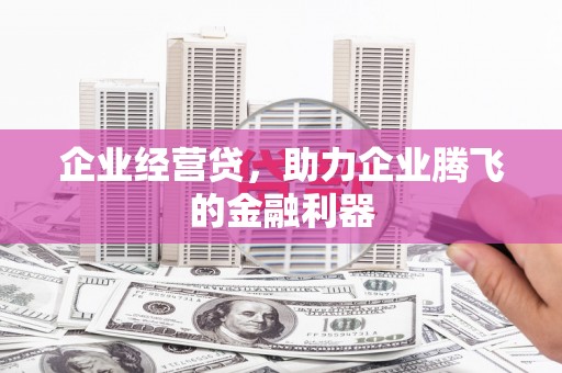 柳江企业经营贷，助力企业腾飞的金融利器