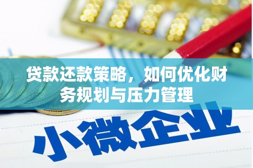 白河贷款还款策略，如何优化财务规划与压力管理