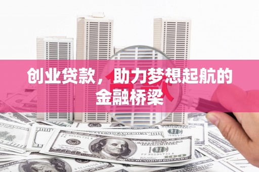 顺河创业贷款，助力梦想起航的金融桥梁