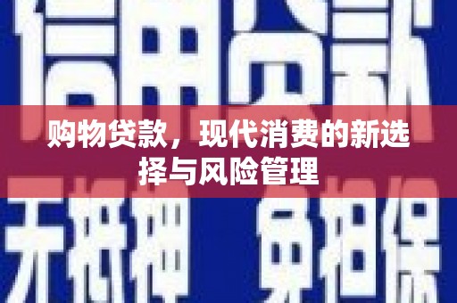 清镇购物贷款，现代消费的新选择与风险管理