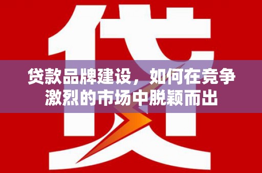 正阳贷款品牌建设，如何在竞争激烈的市场中脱颖而出