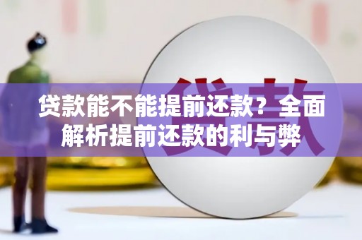 高唐贷款能不能提前还款？全面解析提前还款的利与弊
