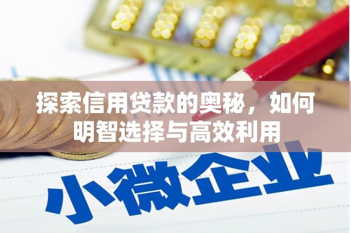 新会探索信用贷款的奥秘，如何明智选择与高效利用