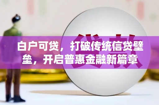 启东白户可贷，打破传统信贷壁垒，开启普惠金融新篇章