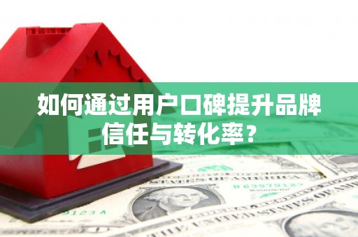 四湖如何通过用户口碑提升品牌信任与转化率？