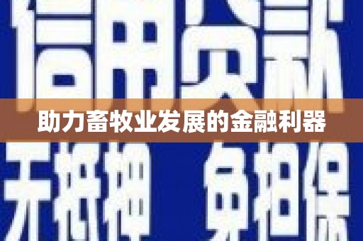 乌兰助力畜牧业发展的金融利器