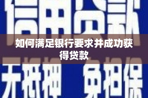 金川如何满足银行要求并成功获得贷款