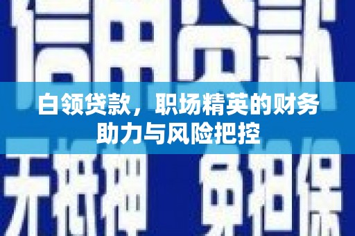 浚县白领贷款，职场精英的财务助力与风险把控